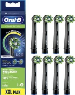 Oral B Oral-B CrossAction - Met CleanMaximiser-technologie - Opzetborstels - Zwart - 8 Stuks -Gillette Winkel 952x1200