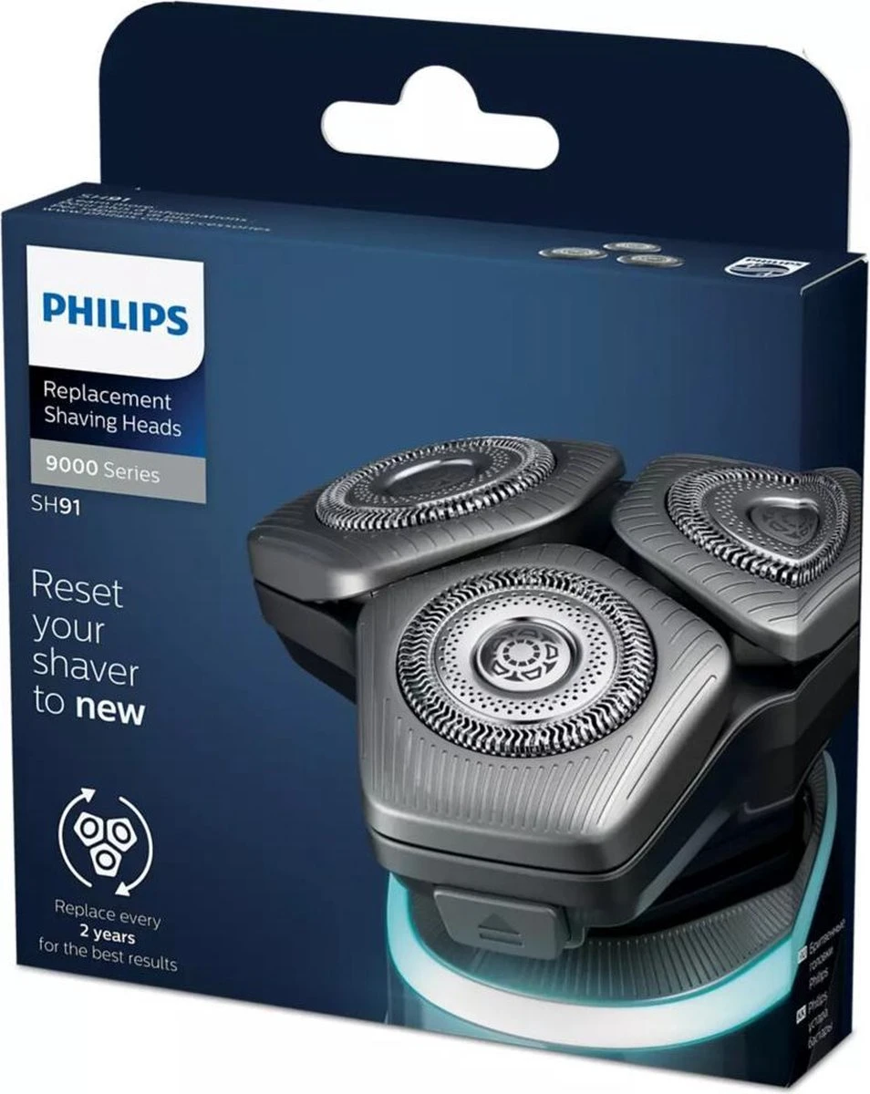 Philips 9000 Serie SH91/50 - Scheerkoppen - 3 Stuks 3 Philips 9000 Serie SH91/50 - Scheerkoppen - 3 Stuks