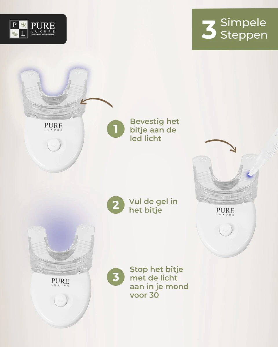 Tandenbleekset INCL. 14 Whitening Strips En 6 Gelpennen - ZONDER PEROXIDE - Teeth Whitening Kit - Tandenbleekset Met Ebook En Nederlandse Handleiding - Tandenblekers - Valentijnsdag Cadeau 9 Tandenbleekset INCL. 14 Whitening Strips En 6 Gelpennen - ZONDER PEROXIDE - Teeth Whitening Kit - Tandenbleekset Met Ebook En Nederlandse Handleiding - Tandenblekers - Valentijnsdag Cadeau - Afbeelding 7