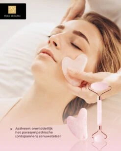 Jade Roller Rozenkwarts - Jade Roller - Gezichtsroller - Gua Sha - Rose Quartz - Gua Sha Jade - Jade - Massage - 2 Delige Set - Skincare - Valentijnsdag Cadeau -Gillette Winkel 960x1200 44