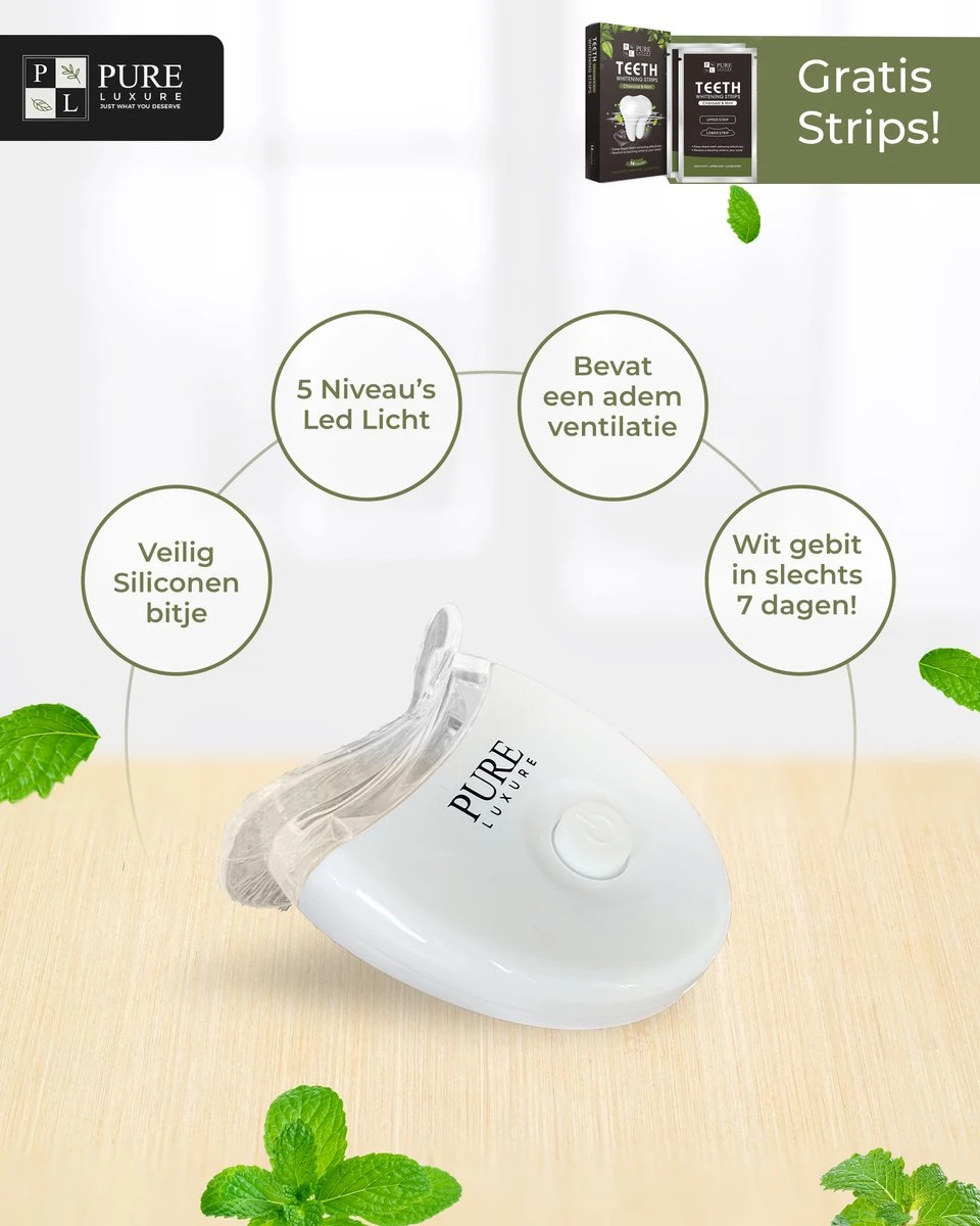 Tandenbleekset INCL. 14 Whitening Strips En 6 Gelpennen - ZONDER PEROXIDE - Teeth Whitening Kit - Tandenbleekset Met Ebook En Nederlandse Handleiding - Tandenblekers - Valentijnsdag Cadeau 10 Tandenbleekset INCL. 14 Whitening Strips En 6 Gelpennen - ZONDER PEROXIDE - Teeth Whitening Kit - Tandenbleekset Met Ebook En Nederlandse Handleiding - Tandenblekers - Valentijnsdag Cadeau - Afbeelding 8