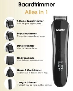 Gruttz - 11 In 1 Baardtrimmer Voor Mannen - Inclusief Reistas - Trimmer Baard Neus Oor En Lichaam - Bodygroomer Mannen 14 Gruttz - 11 In 1 Baardtrimmer Voor Mannen - Inclusief Reistas - Trimmer Baard Neus Oor En Lichaam - Bodygroomer Mannen -Gillette Winkel 960x1200 76