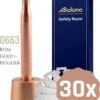 Bolano® Safety Razor Set Rose Gold + 30 Double Edge Scheermesjes + Houder - Klassiek Scheermes Voor Mannen En Vrouwen - D663