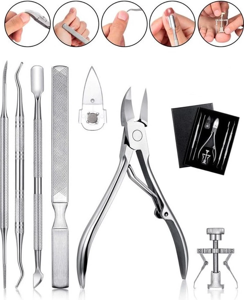 7-Delige Pedicure Set - Nagelverzorging - Nagelset - Ingegroeide Teennagel - Nagelknipper - Nail Clippers - Ingrown Toenail 3 7-Delige Pedicure Set - Nagelverzorging - Nagelset - Ingegroeide Teennagel - Nagelknipper - Nail Clippers - Ingrown Toenail