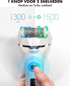 DynaBright Elektrische Eelt Verwijderaar - LED Verlichting - Voetvijl - Inclusief 3 Rollers - Oplaadbaar -Gillette Winkel 983x1200 2