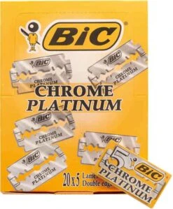 BIC Chrome Platinum Double Edge Blade Mesjes Safety Razor - Doos Van 100 Stuks - Scheermesjes -Gillette Winkel 990x1200 6