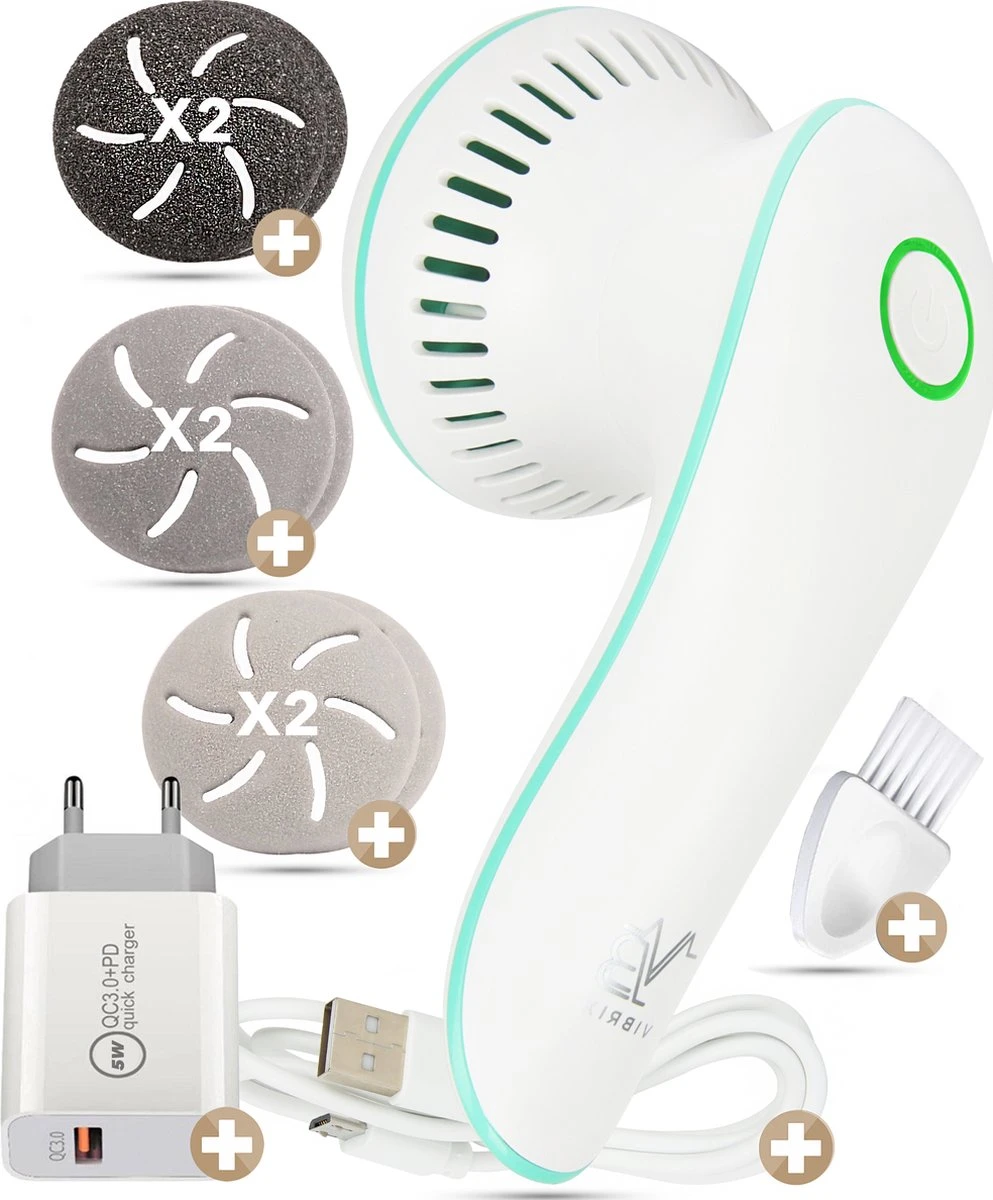 Vibrix® 2.0 Set Elektrische Eelt Verwijderaar Met Stofzuigsysteem - Krachtigste Motor Op De Markt - USB Oplaadbaar - Voetvijl 3 Vibrix® 2.0 Set Elektrische Eelt Verwijderaar Met Stofzuigsysteem - Krachtigste Motor Op De Markt - USB Oplaadbaar - Voetvijl