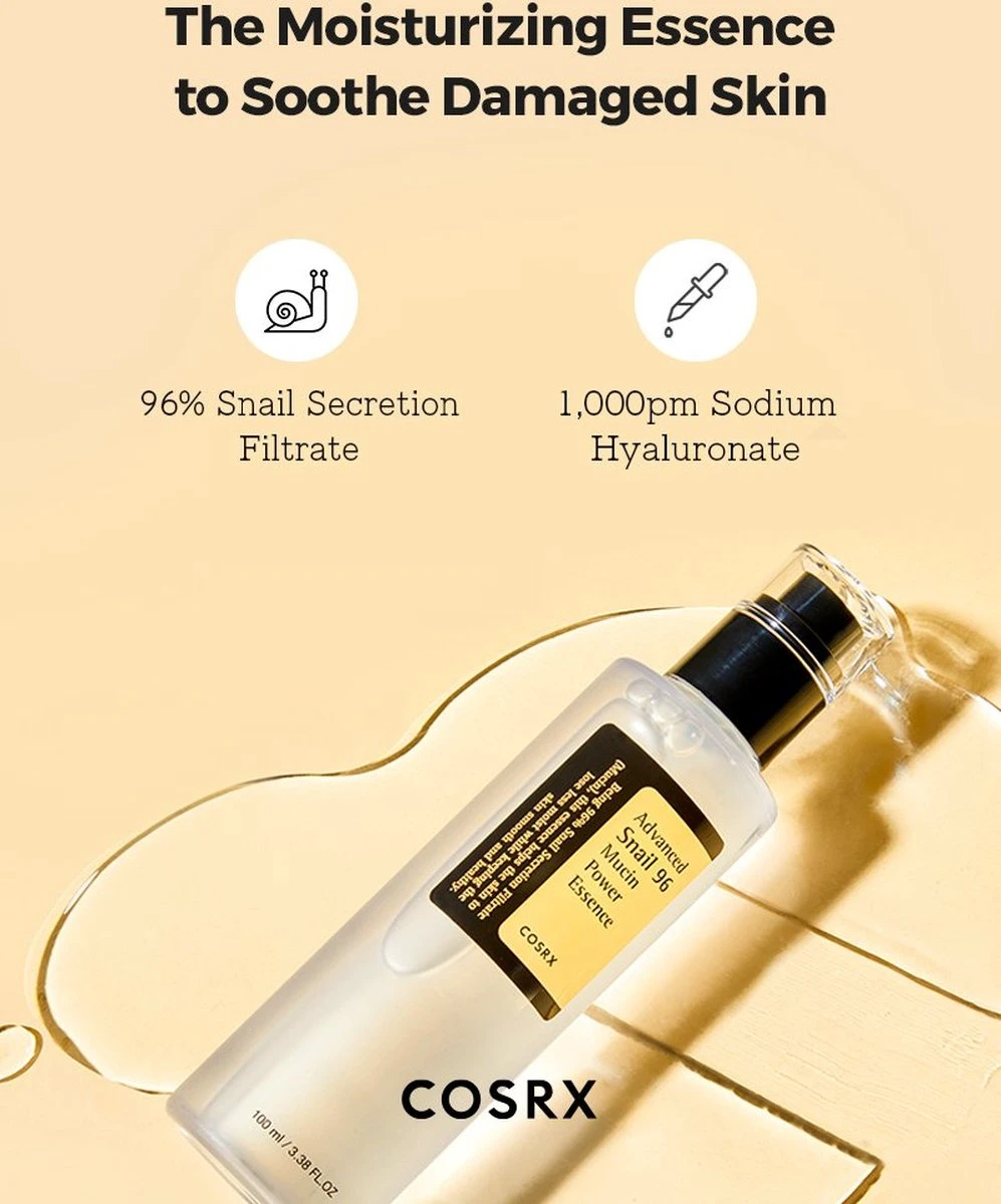 COSRX Combi Set: Advanced Snail 92 All In One Cream 100ml (1) & Advanced Snail 96 Mucin Power Essence 100ml (1) - Snail Collection COSRX - Korean Beauty - Award Winning - Ordinary Skincare Routine - Glowy Radiant & Hydrating - Gezichtsverzorgingset 12 COSRX Combi Set: Advanced Snail 92 All In One Cream 100ml (1) & Advanced Snail 96 Mucin Power Essence 100ml (1) - Snail Collection COSRX - Korean Beauty - Award Winning - Ordinary Skincare Routine - Glowy Radiant & Hydrating - Gezichtsverzorgingset - Afbeelding 10